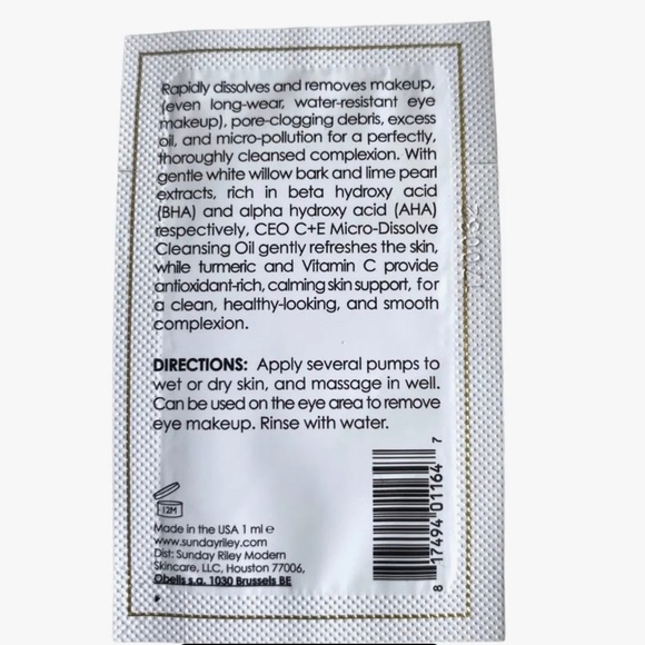 Sunday Riley •  25X CEO Cleansing Oil Samples - Picture 3 of 9